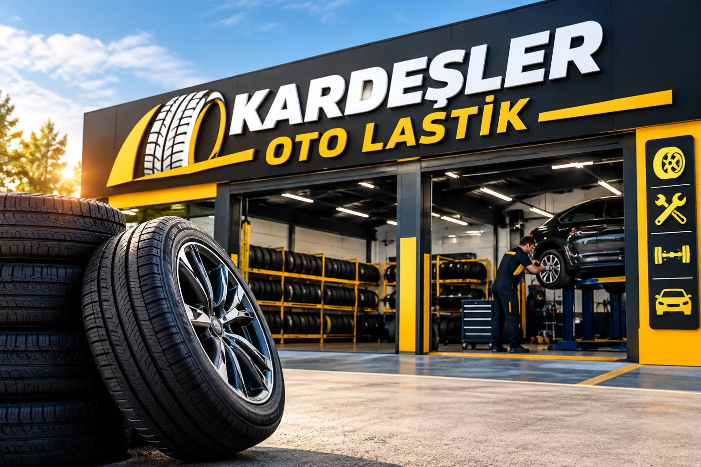 Kardeşler Oto Lastik Osmaniye lastikçi dükkanı