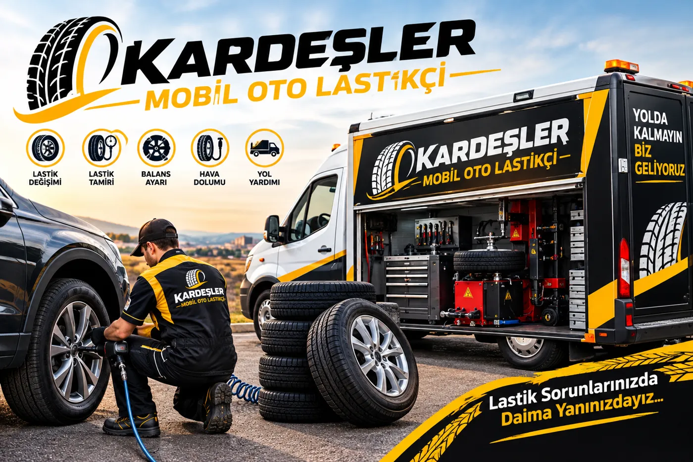 Osmaniye mobil lastikçi yerinde lastik tamiri